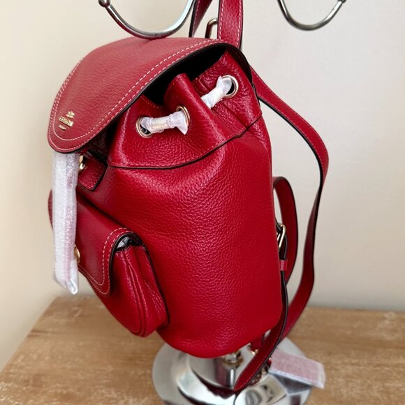 Nwt Coach Leather drawstring Pennie Backpack 22 - Picture 4 of 10